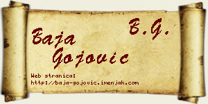 Baja Gojović vizit kartica